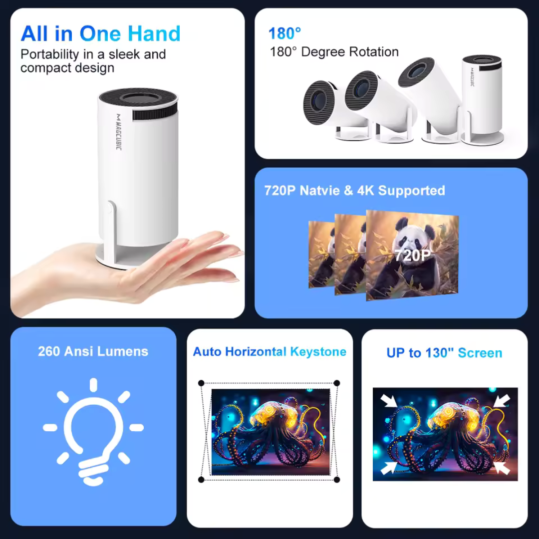 Proyector HY300 Pro Android 11 4k